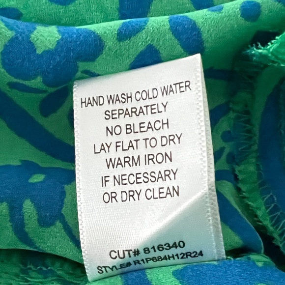 Rabbit Rabbit Rabbit Designs Green Blue Patterned Jumpsuit Size 12 - Picture 9 of 9